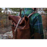 Grant Leather Rolltop Backpack