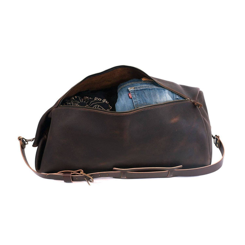 Gunnar Zippered Leather Duffle