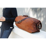 Gunnar Zippered Leather Duffle